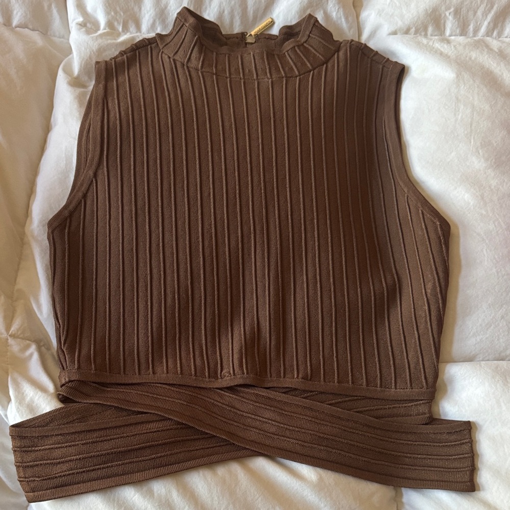 Marciano Olive Ribbed Tank Top - Picture 2 of 7